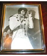 Vintage ELVIS Presley Framed Photo Silver Chrome Framed - $15.00