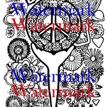 Flower Power - Single Page Digital Coloring Books: Downloadable PNGs for Conveni - £2.39 GBP