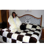Set of fur bedspread,pilows and snake, alpaca pelt  - £1,638.67 GBP