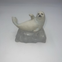 Franklin Mint Humane Society Snow Pup Seal Figurine With Glass Ice Base ... - £23.26 GBP