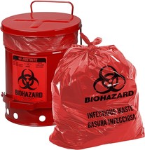25 Red Biohazard Waste Bag Liners 40 x 48 High Density - $21.33