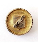 1940-50s Handmade Coat Of Arms Pin Unknown Engraved Initials Gold Tone E8A - $570.01 MXN