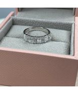 1.75 Carat Lab Grown Emerald and Round Diamond Wedding Band 14k White Gold - $1,501.34 CAD+