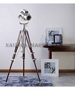 Classical Metal Finish Wooden Tripod Floor Lamp For Living Room By Nauti... - €381,55 EUR
