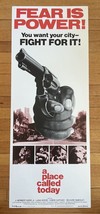 A Place Called Today  Action Thriller Original Film Poster Lobby Insert 1970s - £29.28 GBP
