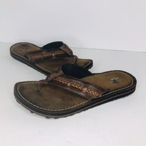 Clarks Collection Brown Braided Leather Thong Sandals Women’s Size 8 Sty... - $22.19