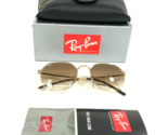 Ray-Ban Sunglasses RB3694 JIM 001/51 Gold Square Frames with Brown Lenses - $148.49