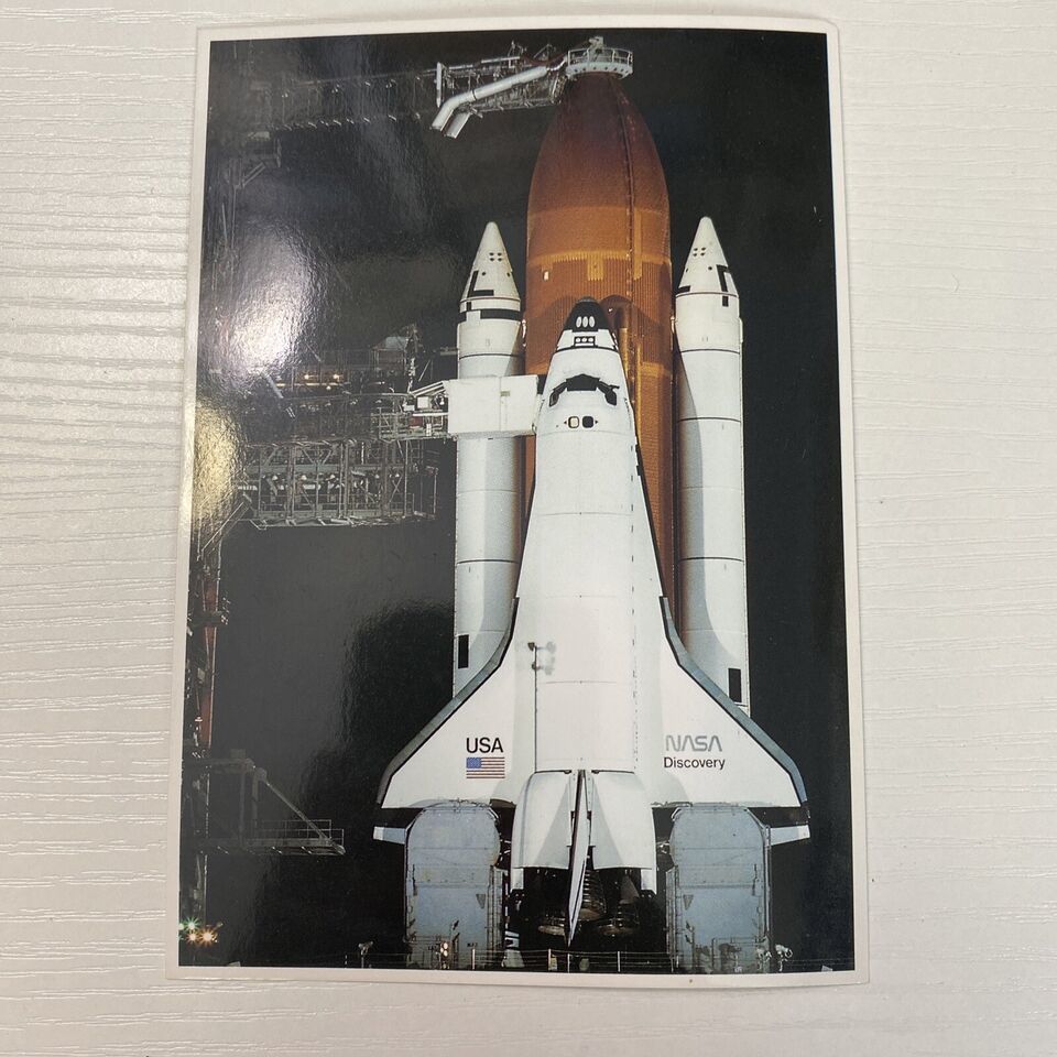 Space Shuttle Discovery Orbiter atop Pad by NASA Collection Card Photograph - $5.31