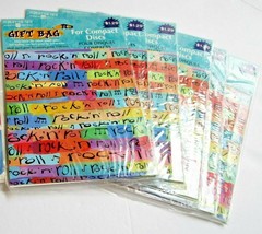 Forget Me Not Gift Bags For Compact Discs American Greetings Rock &#39;N&#39; Roll - £7.72 GBP