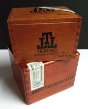 Two Empty Wood Don Benigno Cigar Boxes for Crafting, Gifting or Travel H... - $19.99