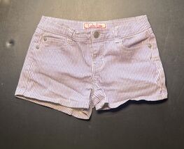 Lulu Luv Shorts Girls 10 Purple &amp; White Stripes - $29.70