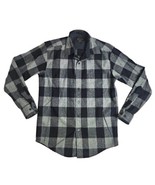 Pendleton Lodge Wool Gray Black Plaid Size Small Checkered Flannel Outdoors - $49.45