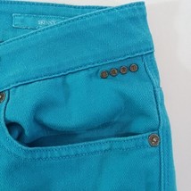 Guess Women’s 1981 Skinny Jeans Mid-Rise In Teal Blue Size 31 (30×33) image 5