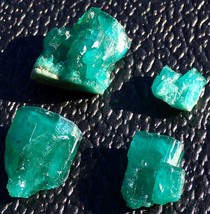 Stunning Lot of 4 Chatham Emerald Crystals 39.5tcw! - $599.99