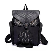 En s backpack 2021 cute owl backpacks pu leather school bags for teenagers girls female thumb200