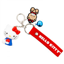 Hello Kitty Rubber Luggage Tag and Keychain with Strap and Charms Multi-... - £14.10 GBP