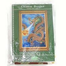 2001 PINN Cross Stitch Chart &amp; Floss Chinese Dragon Rungrat Puthikul 11.5 x 17.5 - £72.31 GBP