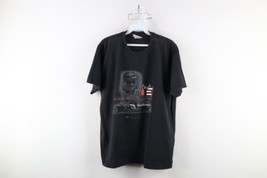 Vintage NASCAR Mens Large Faded Spell Out Dale Earnhardt Racing T-Shirt Black - £38.18 GBP