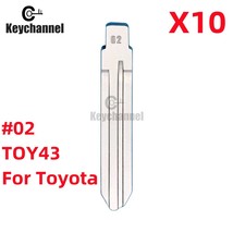 10 PCS/LOT #02 Kd Blade Lishi TOY43AT TOY43 Car Key Blade For Camry Corolla Hi - £43.21 GBP