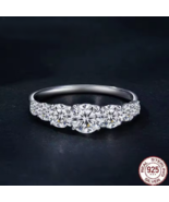 Platinum 925 Sterling Silver 1.4CT Round Cut Full Moissanite Ring (Size ... - $79.99