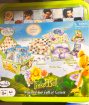 Disney Tinkerbell Tub Full of Games 6 Games on Wheels - NEW - £15.10 GBP