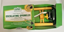 Oscillating Lawn Sprinkler 18 Brass Nozzles Water Irrigation Sprayer 3400 SF NEW - £17.05 GBP