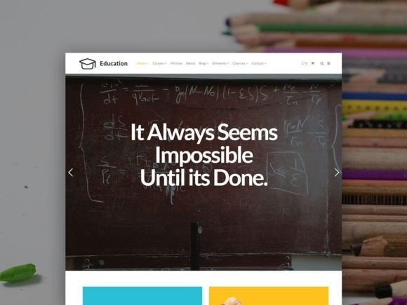 Education &amp; Courses WordPress Theme - $69.00