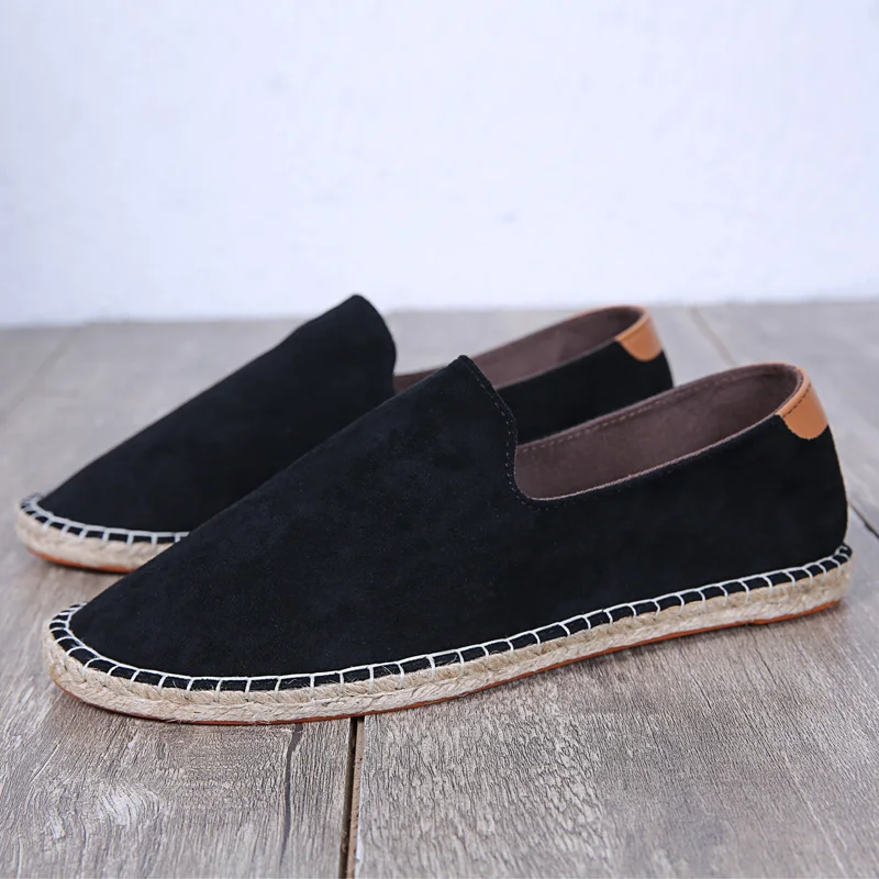 Outdoor Men&#39;s Canvas Shoes Straw Canvas Shoes Casual Loafers Brand Unisex Men Vu - £27.89 GBP