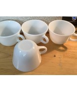 Pyrex Set of 4 White Milk Glass Coffee Tea Mugs Cups Corning, NY Microwa... - $25.45 CAD