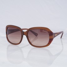 Coach S2006 Sunglasses Brown Wood Pattern Gradient Lens - Rounded Rectangular - £37.55 GBP