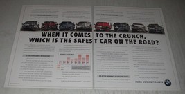 1991 BMW Cars Ad - When it comes to the crunch, which is the safest car - £14.54 GBP