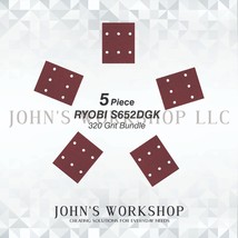 RYOBI S652DGK - 1/4 Sheet - 320 Grit - No-Slip - 5 Sandpaper Bundle - $4.99