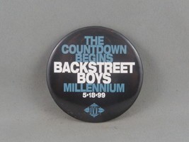 Vintage Band Pin - Back Street Boys Countdown to Millennium- Celluloid Pin  - $19.00