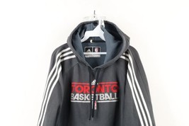 Adidas Mens XL Faded Spell Out Toronto Raptors Basketball Hoodie Sweatshirt Gray - £38.88 GBP