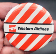 Vintage Western Airlines Round Pin 2.25&quot; Diameter -- Western Air Express - $13.99