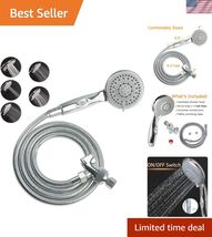 Handheld Shower Head with On/Off Switch - 5 Spray Settings 6.5 Feet Extr... - $54.63