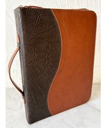 Divinity Boutique Call to Me Brown/Tan XL Bible Cover Zippered-Carry Handle - £22.68 GBP