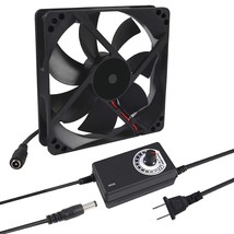 120Mm X 25Mm 110V 220V Ac Powered Cooling Fan With Speed Controller 3V To 12V, 1 - £15.79 GBP