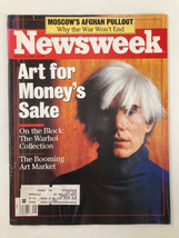 VTG Newsweek Magazine April 18 1988 The Andy Warhol Collection Art For Money - £11.16 GBP