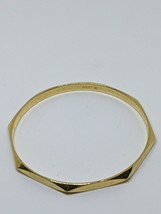 Vintage Monet Gold Tone Octagonal Bangle Bracelet - £7.85 GBP