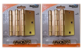 Door Hinge 3-1/2&#39;&#39; Square 3-ct Satin Brass National Hardware N830-332 (2... - $461.62 MXN
