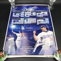 2005 Dodgers Schedule Poster Cesar Isturis JD Drew Eric Gagne Jeff Kent ... - £21.38 GBP