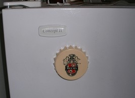 vintage BECKS Beer bottle Opener &quot;STICKS ON THE FRIDGE&quot;  Magnet beer cap... - $29.99
