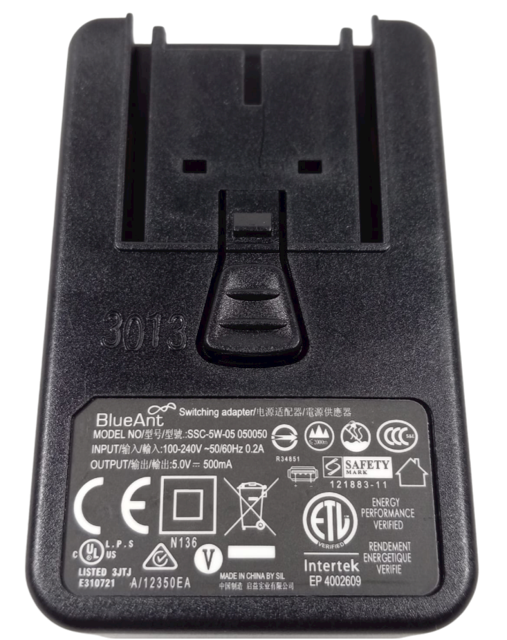 BlueAnt SSC-5W-05 050050 AC USB Switching Adapter 5.0V 500mA - Black - £6.32 GBP