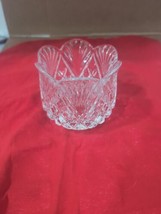 Stunning Lead Crystal Bowl Tulip Glass Serving Dish HEAVY Clear 4.5” Sca... - $14.85