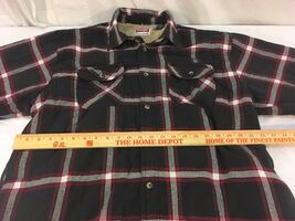 Wrangler Black Red Checkered Lined Thermal Winter Western Shirt Jacket L... - $16.06 CAD