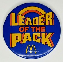 1983 McDonald&#39;s Leader of the Pack  3&quot; Pinback Button T2-4 - £7.09 GBP