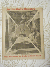 1967 CODY COUNTRY Gateway to Yellowstone National Park TRAVEL GUIDE BROC... - $18.00
