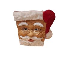 Santa Face Christmas Candy Dish Decorative Holiday Table Centerpiece Dec... - $16.83