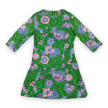 Vtg 60s 70s Mod Psychedelic Mini Go Go Boots Style Dress Hippie Colorful Costume - £59.34 GBP